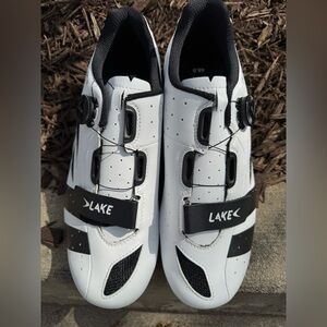 Lake Men's Cycling Shoes - White and Black
